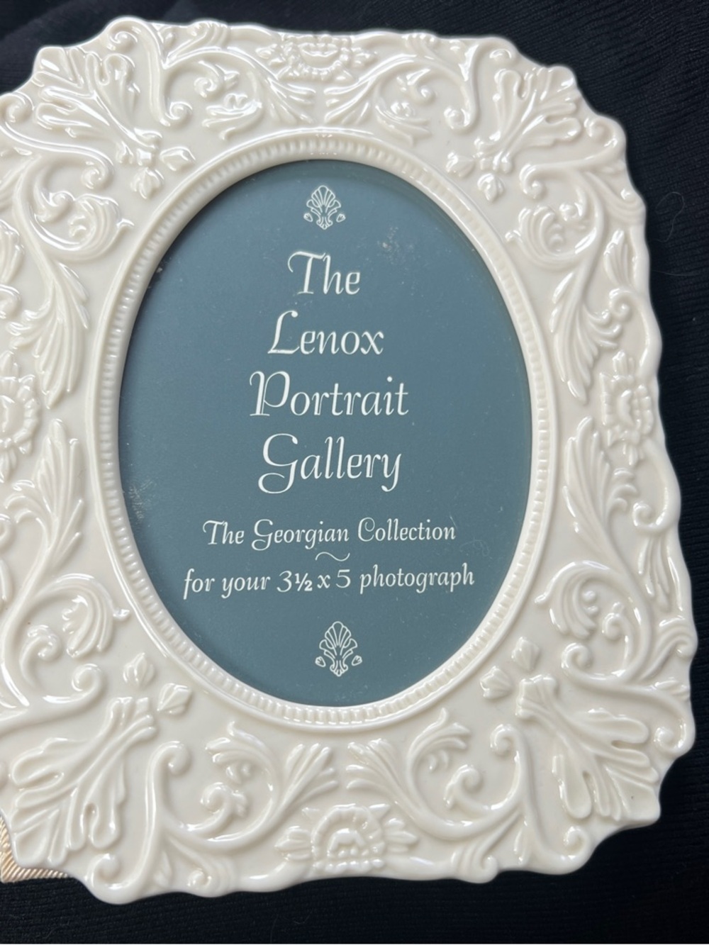 Lenox Cream Georgian-Style Ornate Ceramic Photo Frame